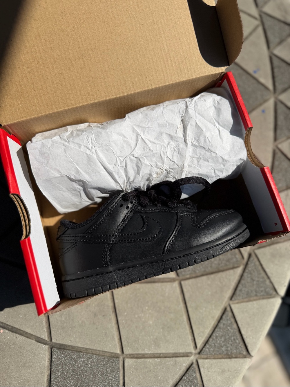 Nike Black Low-Top Leather Sneakers